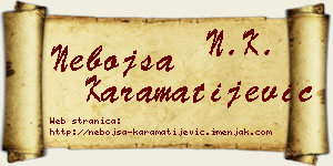 Nebojša Karamatijević vizit kartica